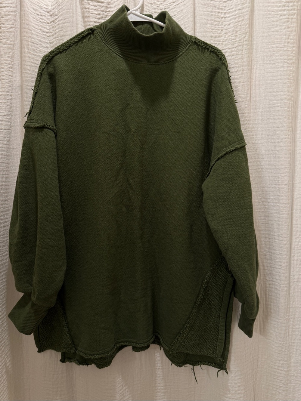 NWT / Like New Free People Wonderful Pullover Mock Neck Sweater Chive Green XS